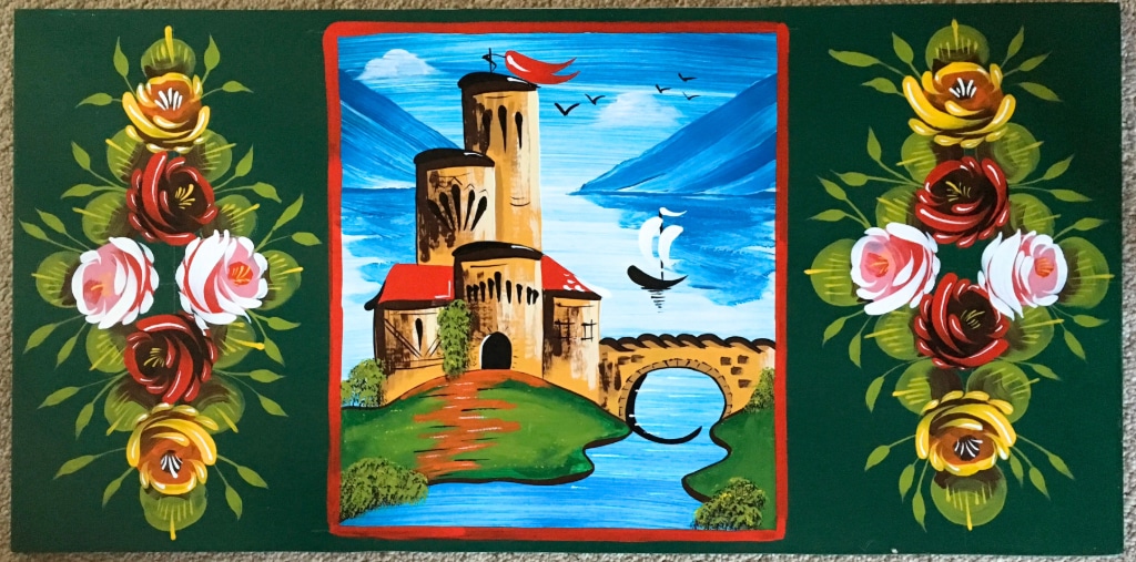 Panel with Roses & Castles